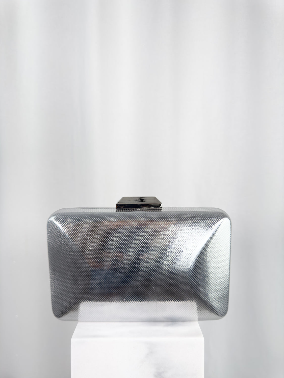 Metallic Clutch Bag - Silver